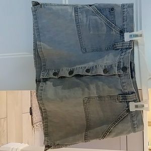 Denim mini skirt